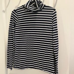 DemyLee Striped Turtleneck Long Sleeve Top